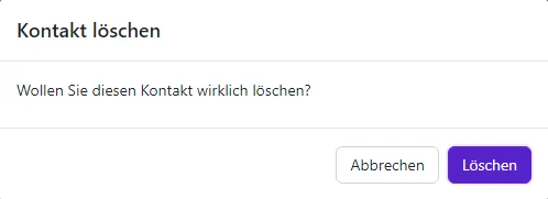 Kontakt löschen