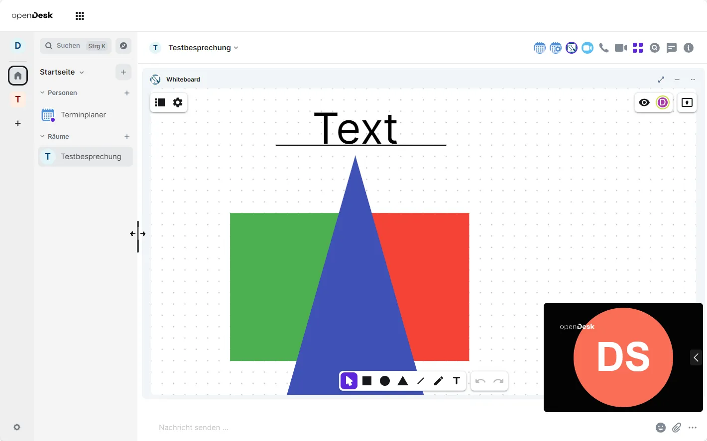 Elemente zur besseren Ansicht des Whiteboards ausblenden