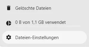 Schaltfläche Dateien-Einstellungen