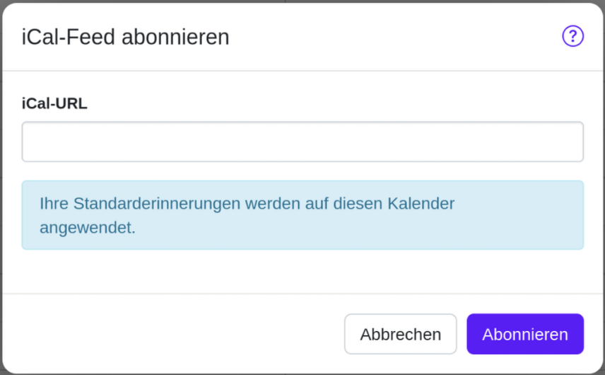 iCal Kalender abbonieren