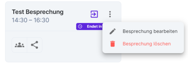 Besprechung bearbeiten