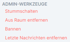 Teilnehmerinnen und Teilnehmer bannen oder entfernen