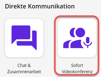Videokonferenzen in der Modulübersicht