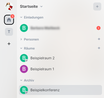 Benachrichtigung über Chateinladung
