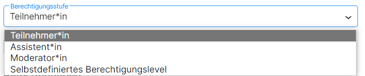 Rollen eines Teilnehmers ändern