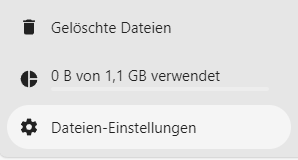 Schaltfläche Dateien-Einstellungen