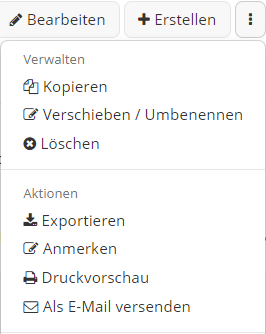 Der Punkt "Als E-Mail versenden" im Kontextmenü